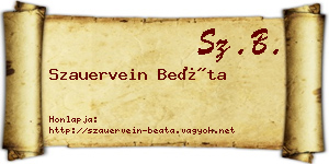 Szauervein Beáta névjegykártya